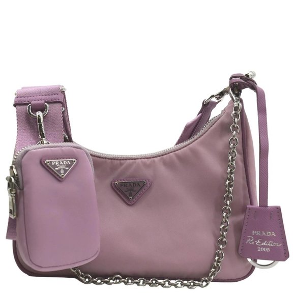 PRADA  Re-Edition 2005 Re-Nylon Shoulder Bag Light Pink - Picture 1 of 12